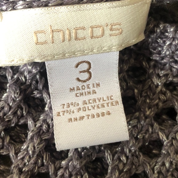 Pullover Chico's Extra Large  Purple Long Sleeves - Picture 7 of 7